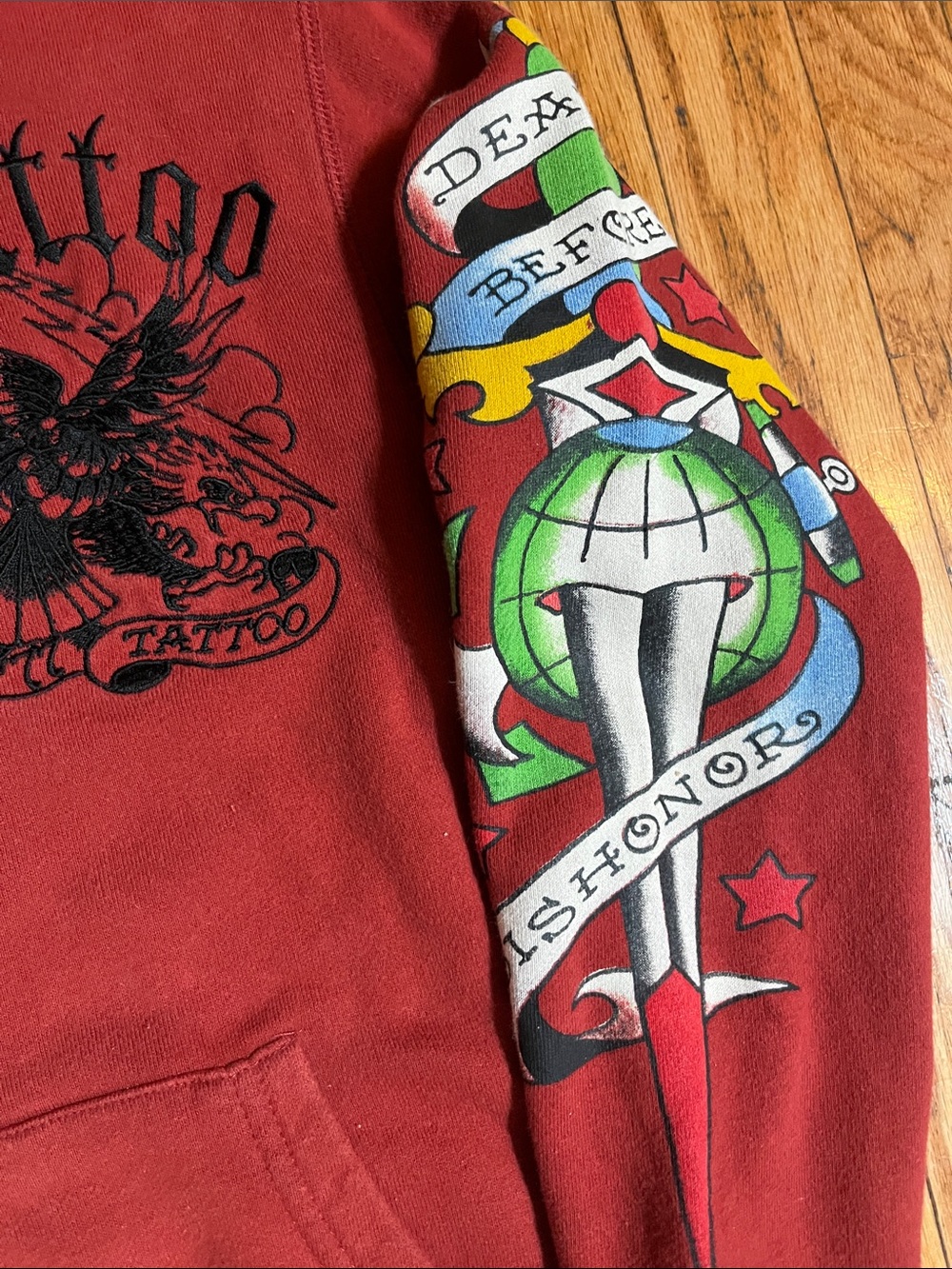 Ed Hardy Tatoo Kids sz 8 Zip Hoodie - Picture 4 of 9